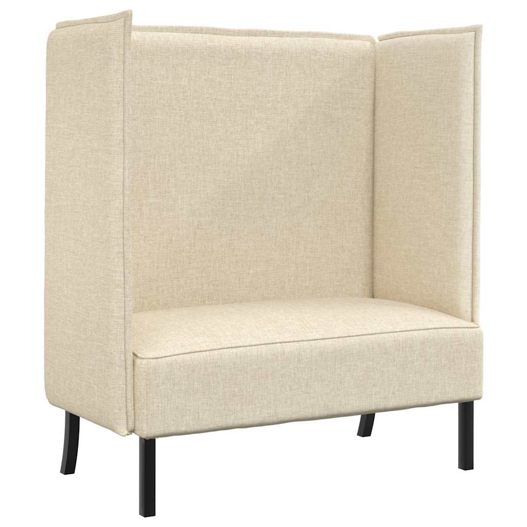 Hoher Rücken Sofa Creme 109 x 56 x 121 cm Stoff