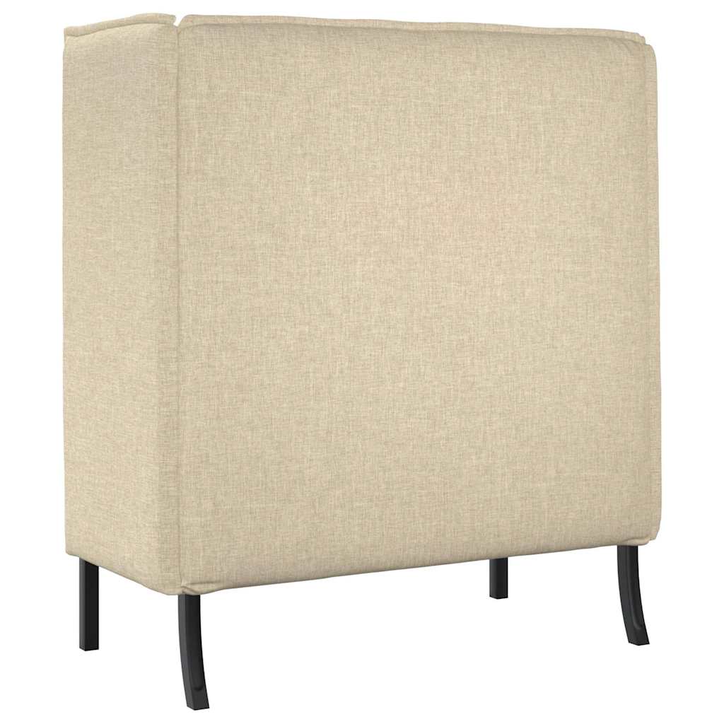 Hoher Rücken Sofa Creme 109 x 56 x 121 cm Stoff