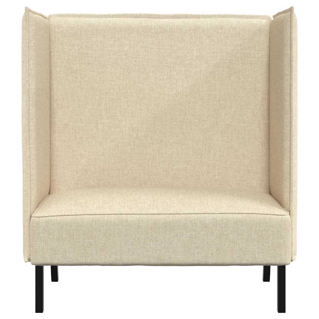 Hoher Rücken Sofa Creme 109 x 56 x 121 cm Stoff