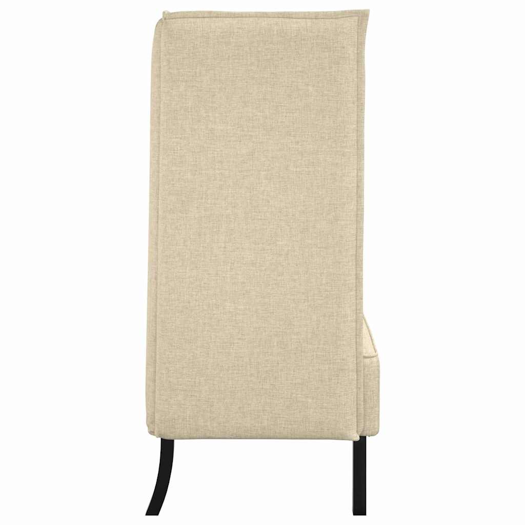 Hoher Rücken Sofa Creme 109 x 56 x 121 cm Stoff