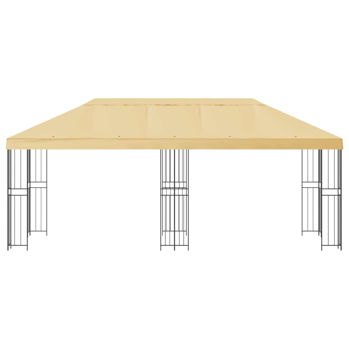 6 x 3 m Creme Polyester und Stahl 190