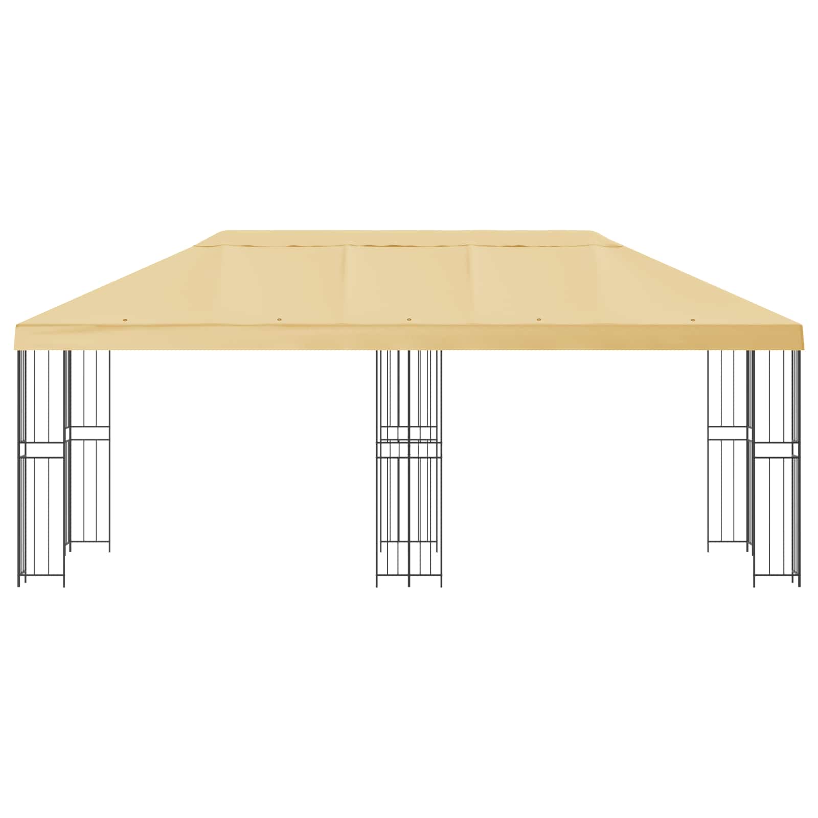 6 x 3 m Creme Polyester und Stahl 190