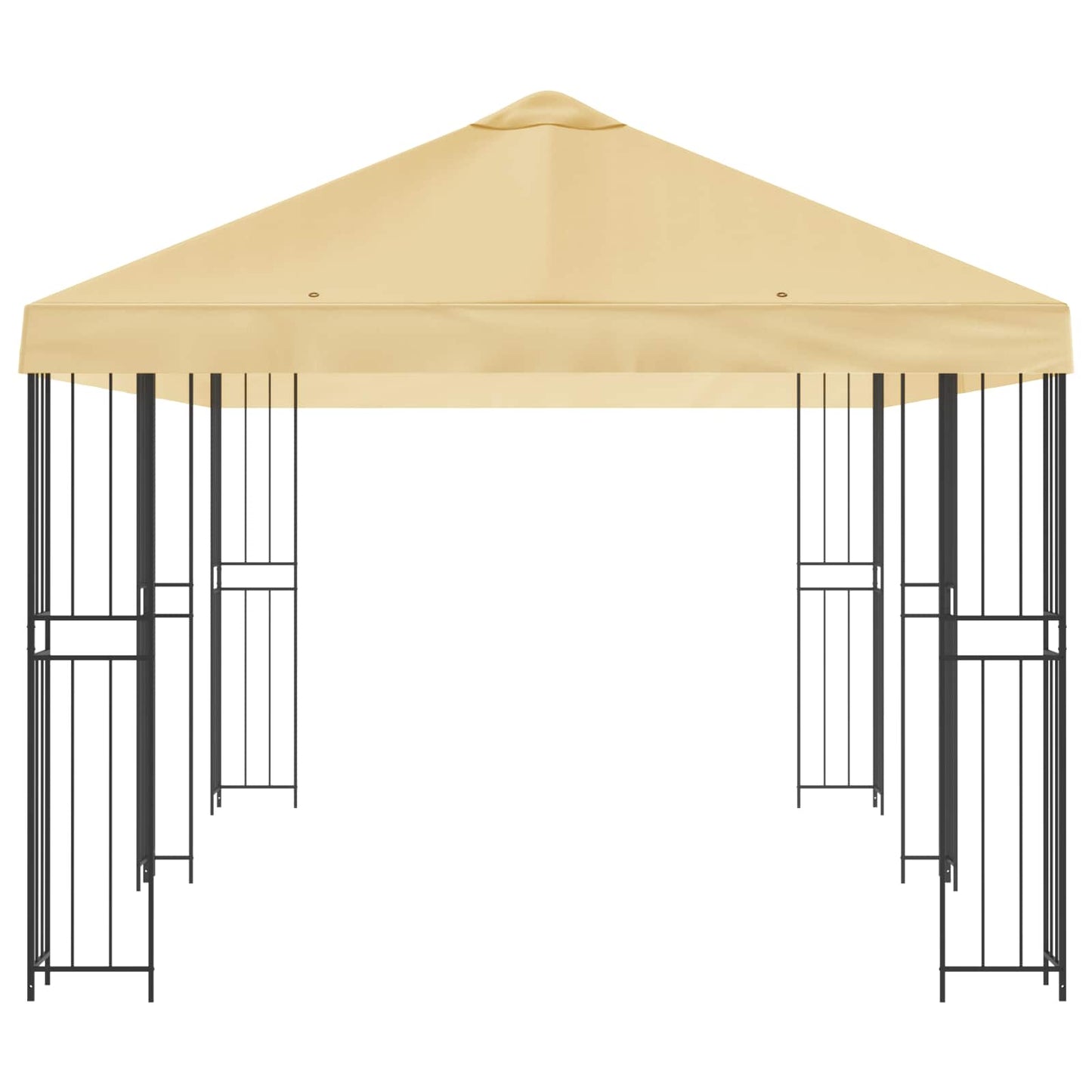 6 x 3 m Creme Polyester und Stahl 190