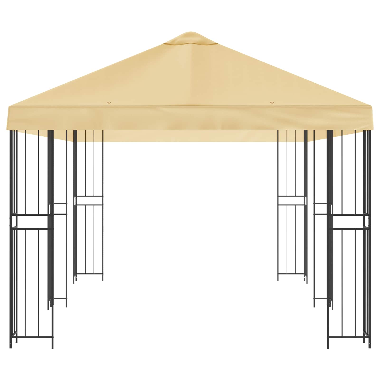 6 x 3 m Creme Polyester und Stahl 190