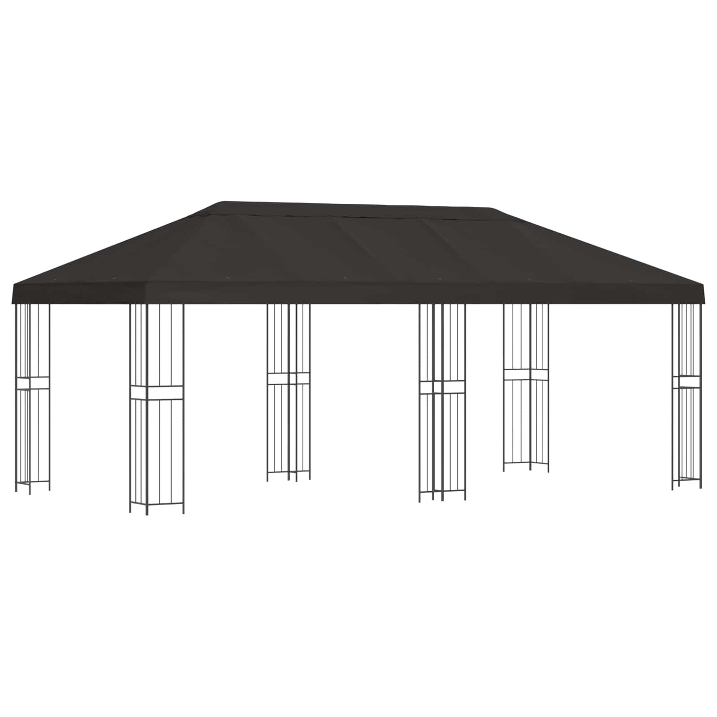 6 x 3 m Anthrazit Polyester und Stahl 190
