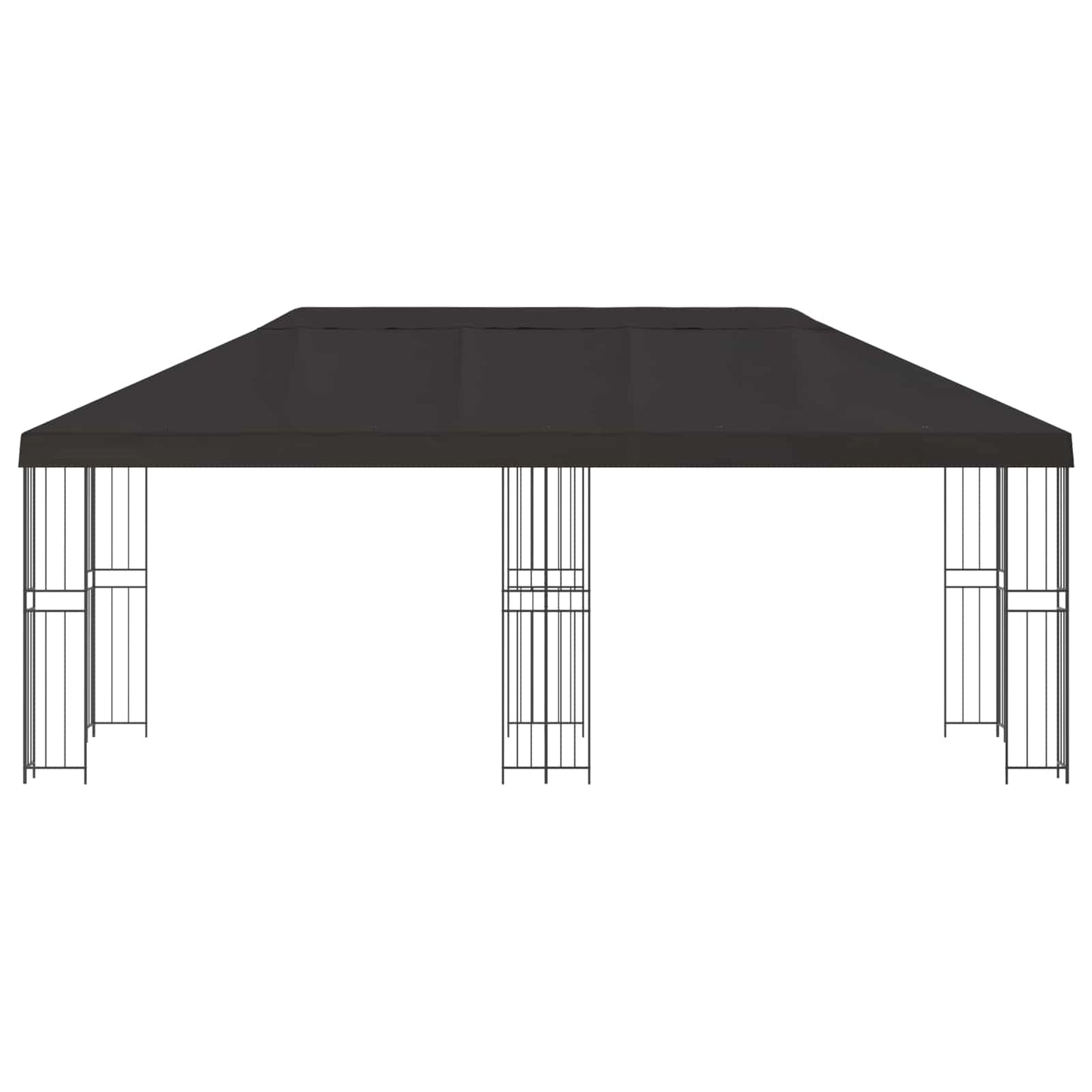 6 x 3 m Anthrazit Polyester und Stahl 190