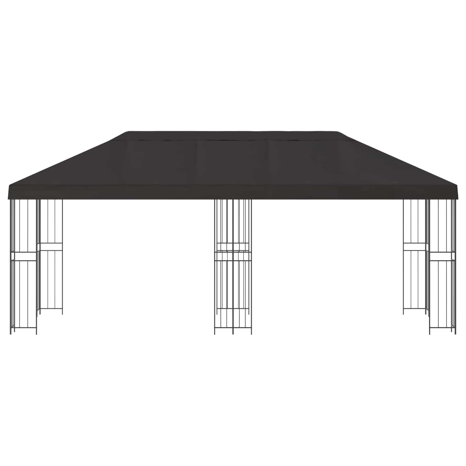 6 x 3 m Anthrazit Polyester und Stahl 190
