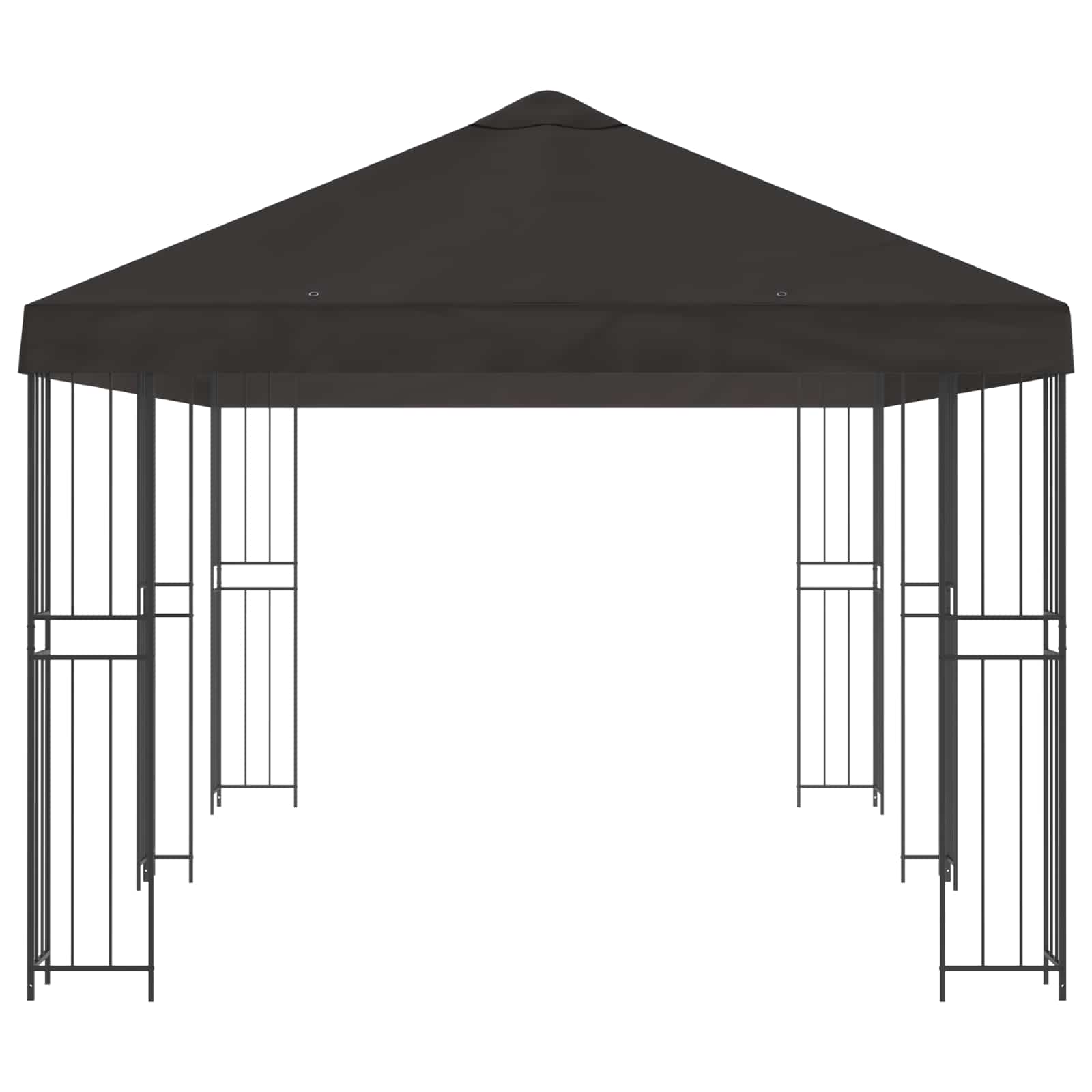 6 x 3 m Anthrazit Polyester und Stahl 190