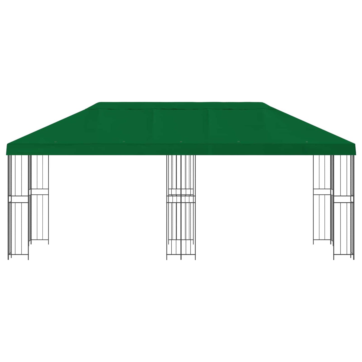 Gartenpavillon 6 x 3 m Grün Polyester und Stahl 190 gsm