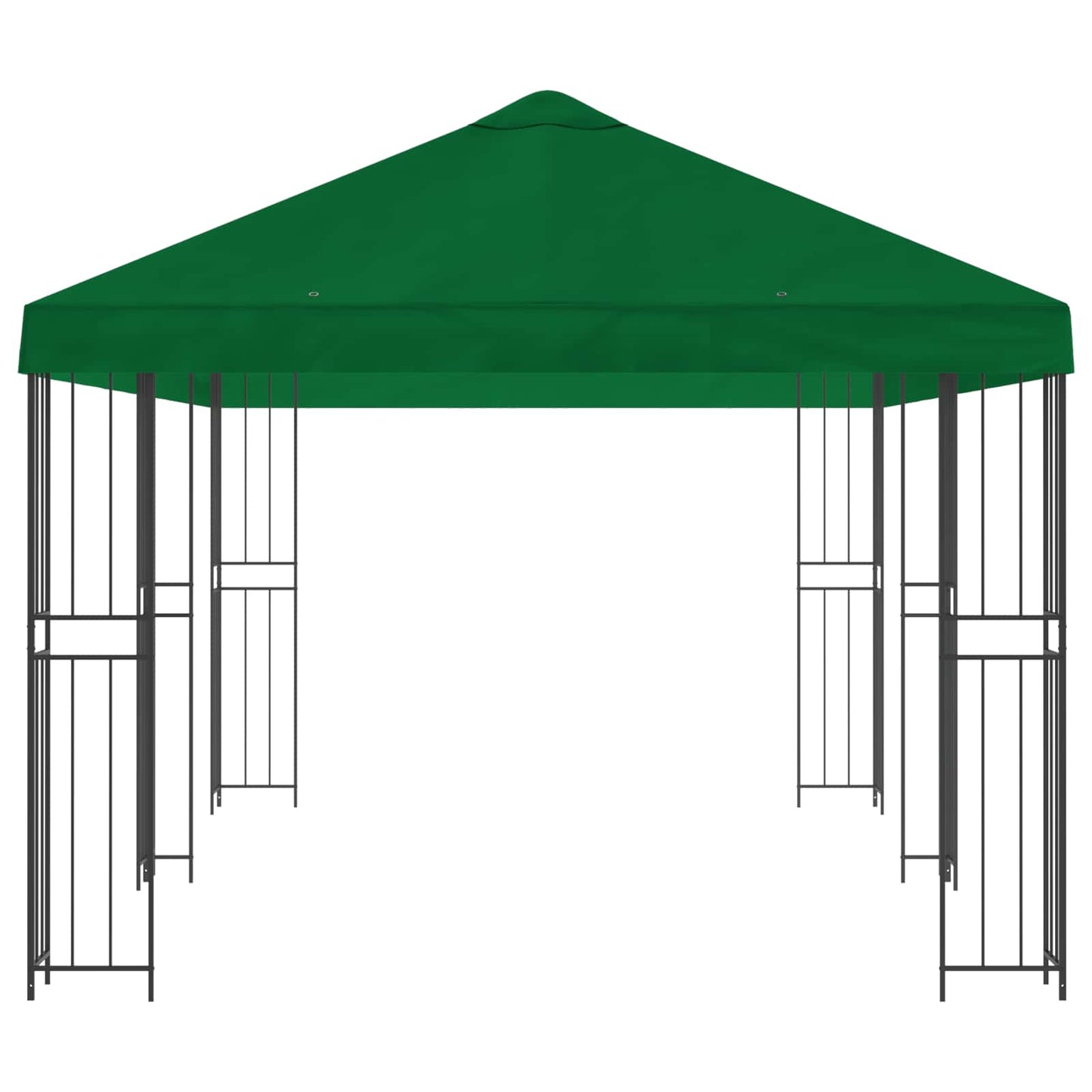 Gartenpavillon 6 x 3 m Grün Polyester und Stahl 190 gsm