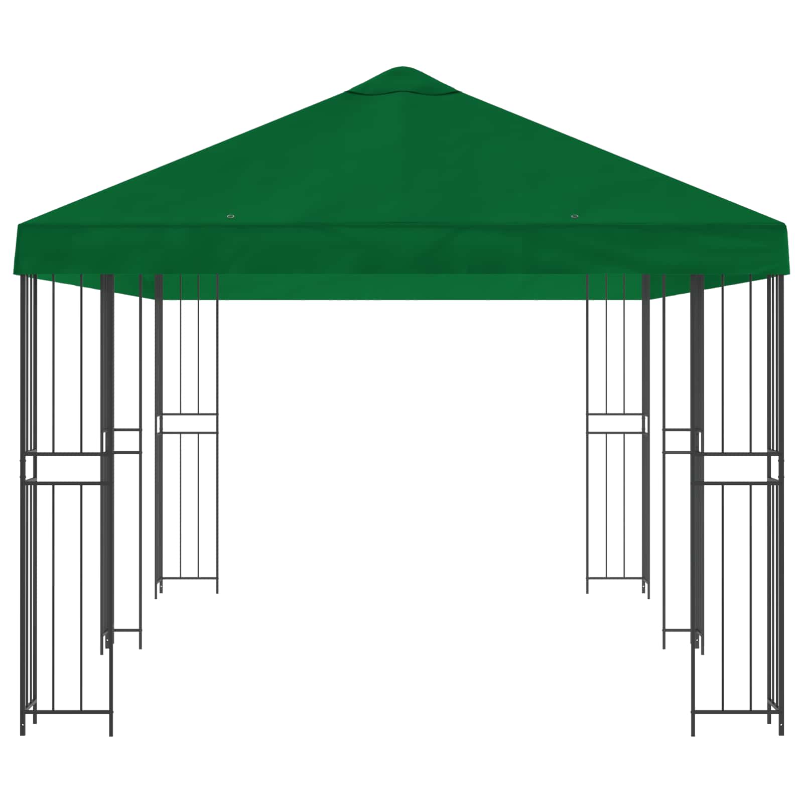 Gartenpavillon 6 x 3 m Grün Polyester und Stahl 190 gsm