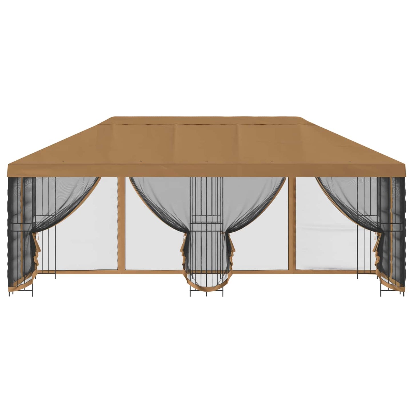 6 x 3 m Beige Polyester und Stahl 190