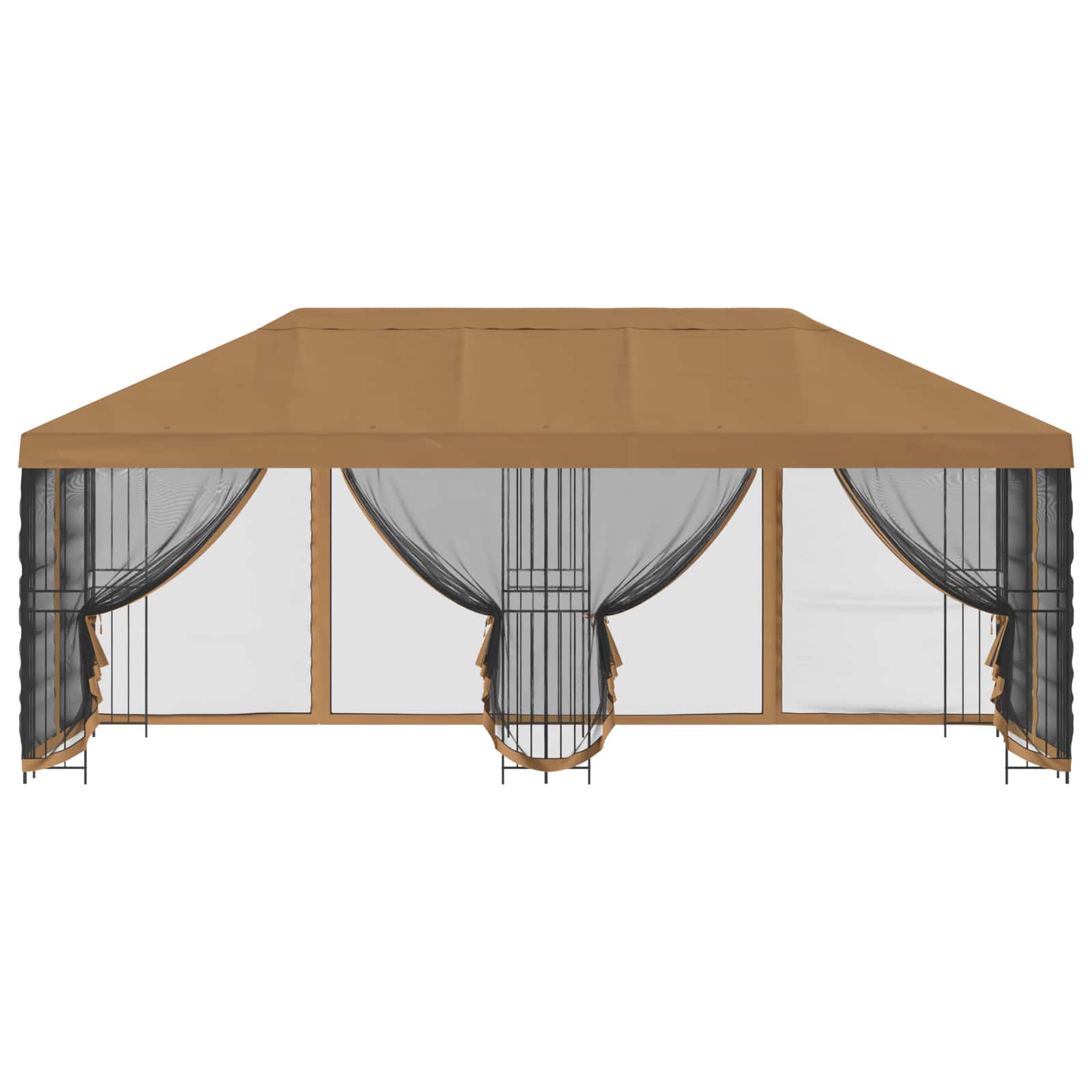 6 x 3 m Beige Polyester und Stahl 190