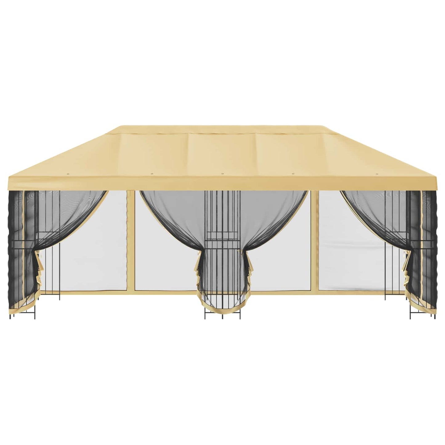 6 x 3 m Creme Polyester und Stahl 190 gsm