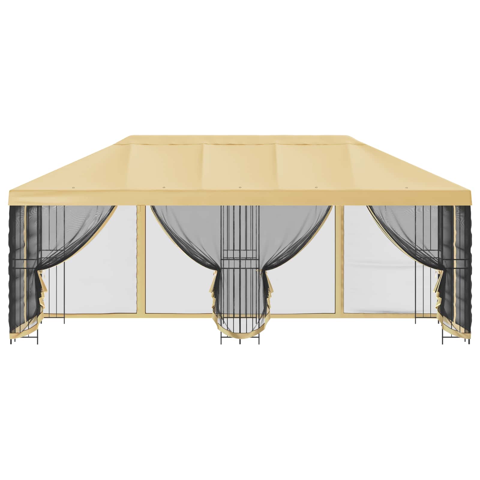 6 x 3 m Creme Polyester und Stahl 190 gsm
