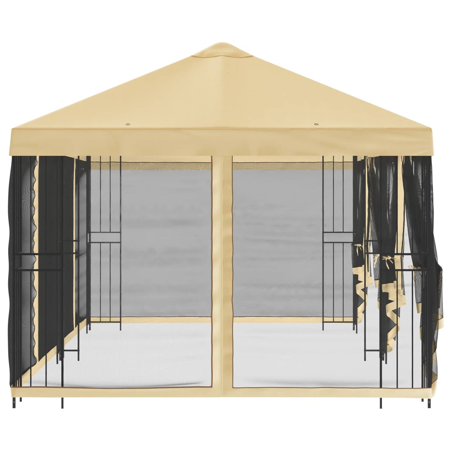 6 x 3 m Creme Polyester und Stahl 190 gsm