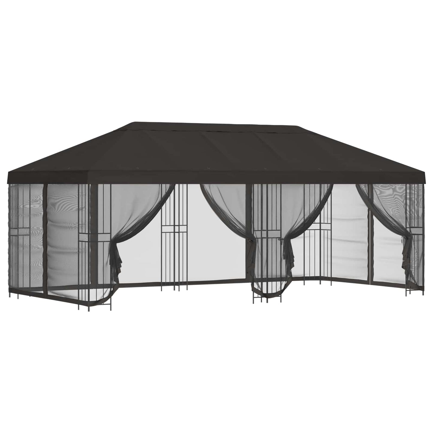 6 x 3 m Anthrazit Polyester und Stahl 190