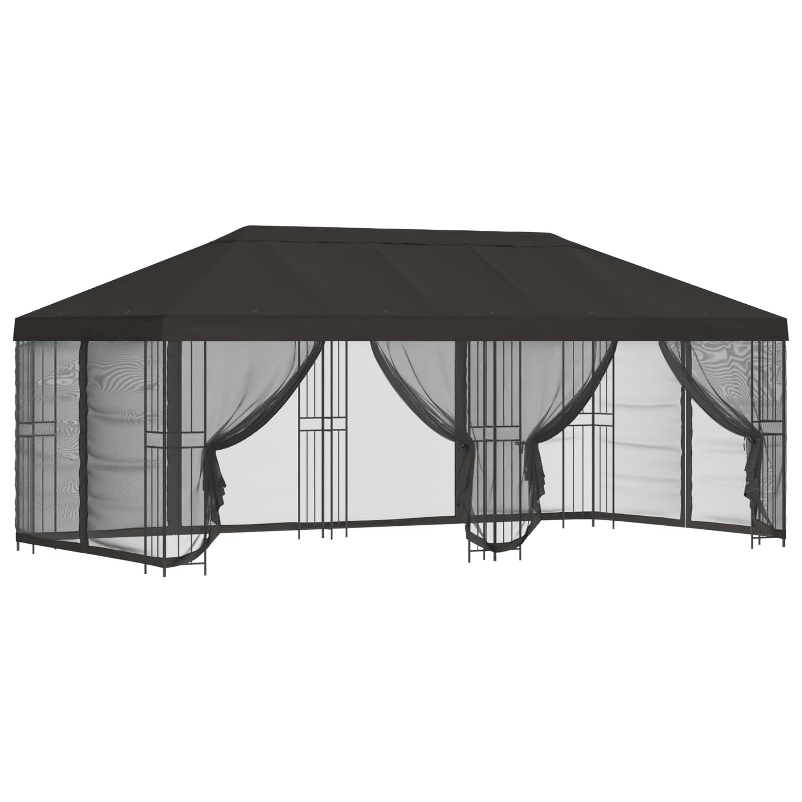 6 x 3 m Anthrazit Polyester und Stahl 190