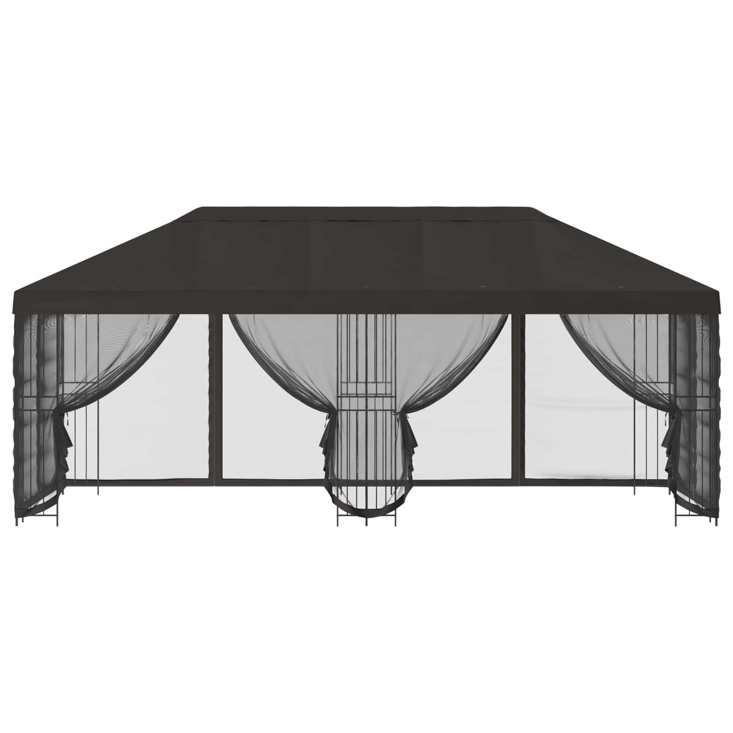 6 x 3 m Anthrazit Polyester und Stahl 190