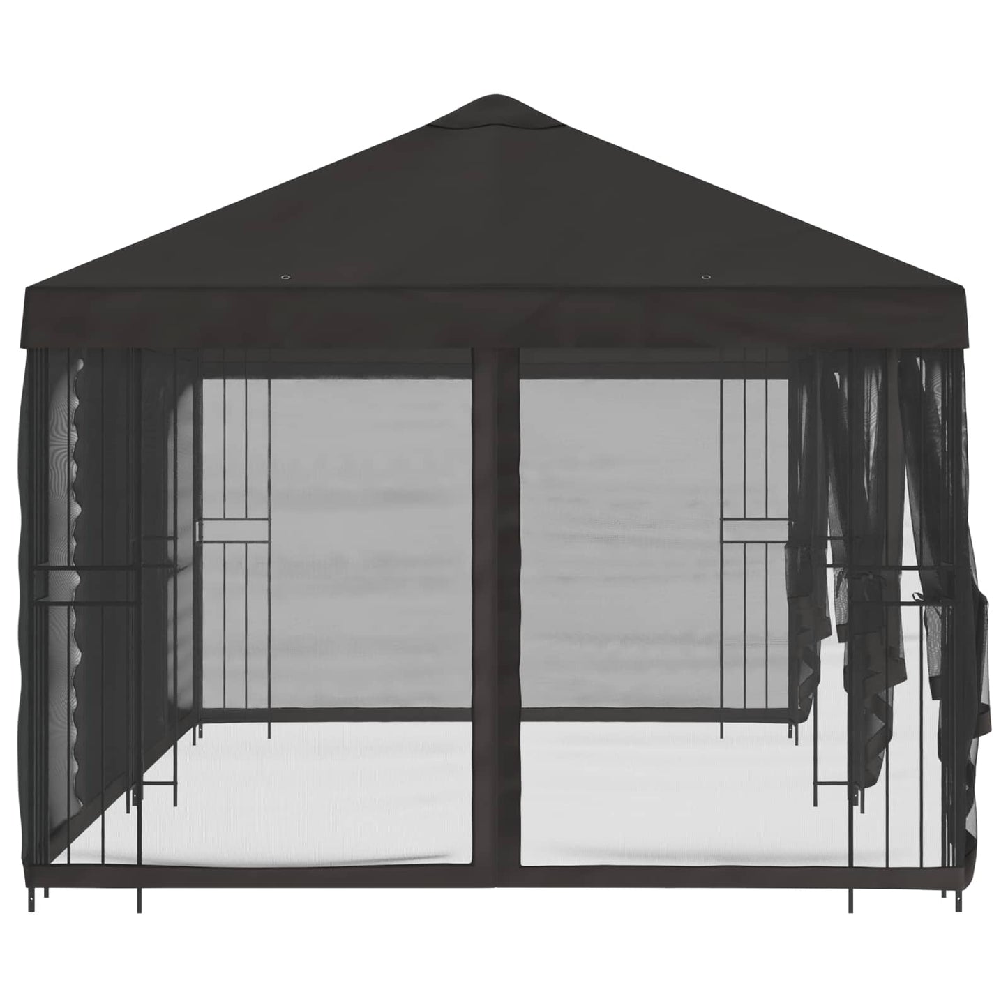 6 x 3 m Anthrazit Polyester und Stahl 190