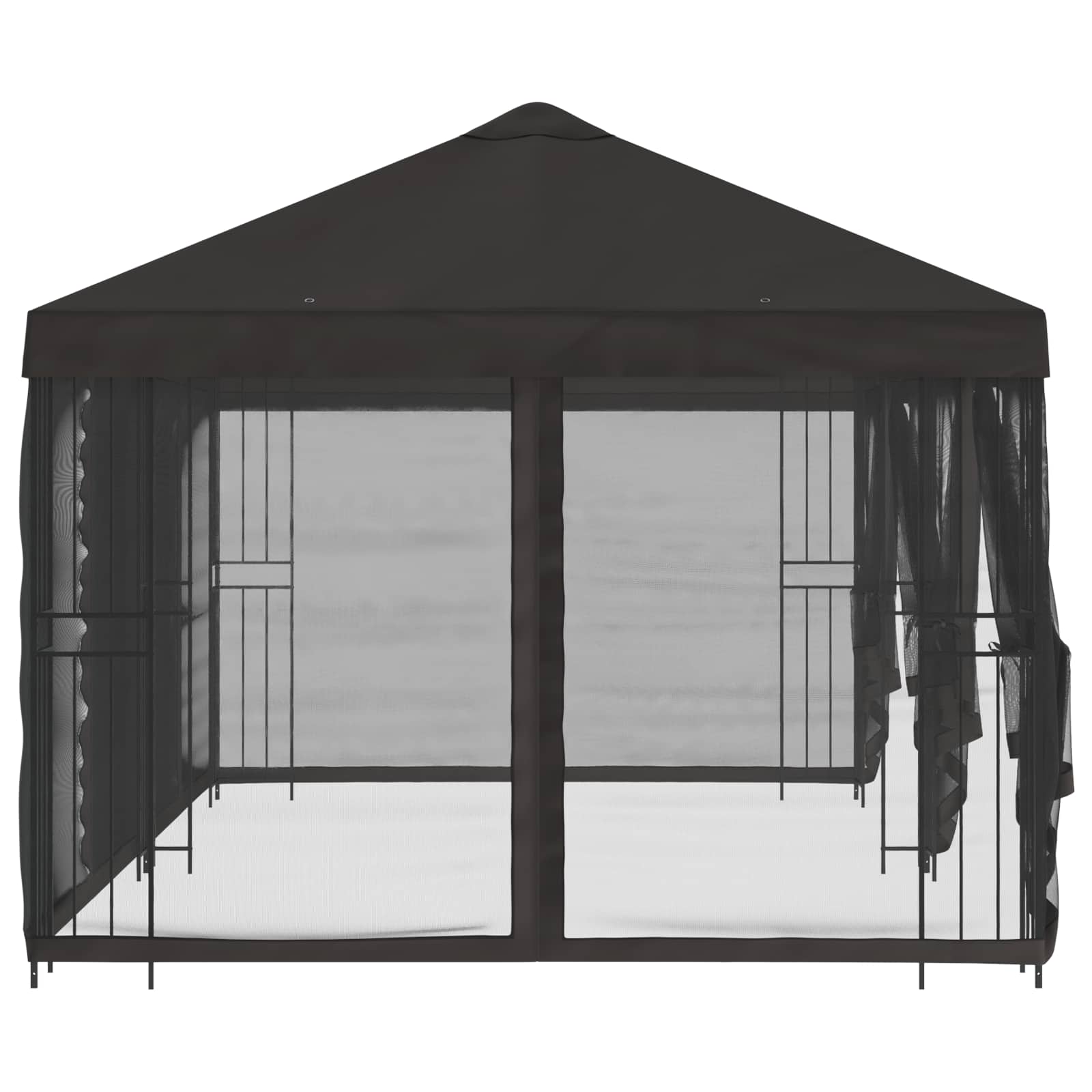 6 x 3 m Anthrazit Polyester und Stahl 190