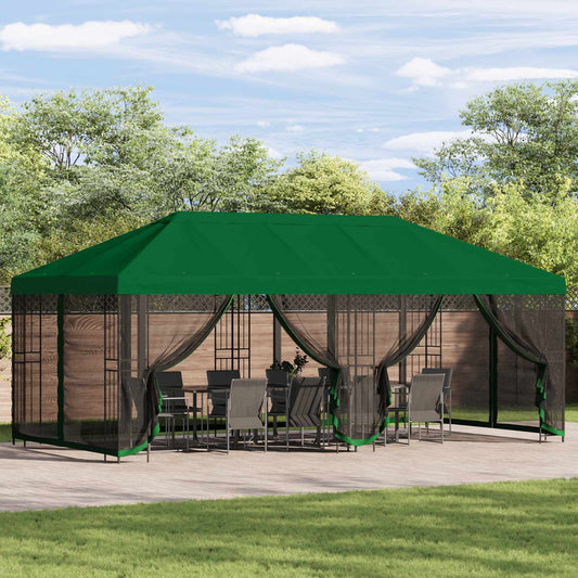 6 x 3 m Grün Polyester und Stahl 190 gsm