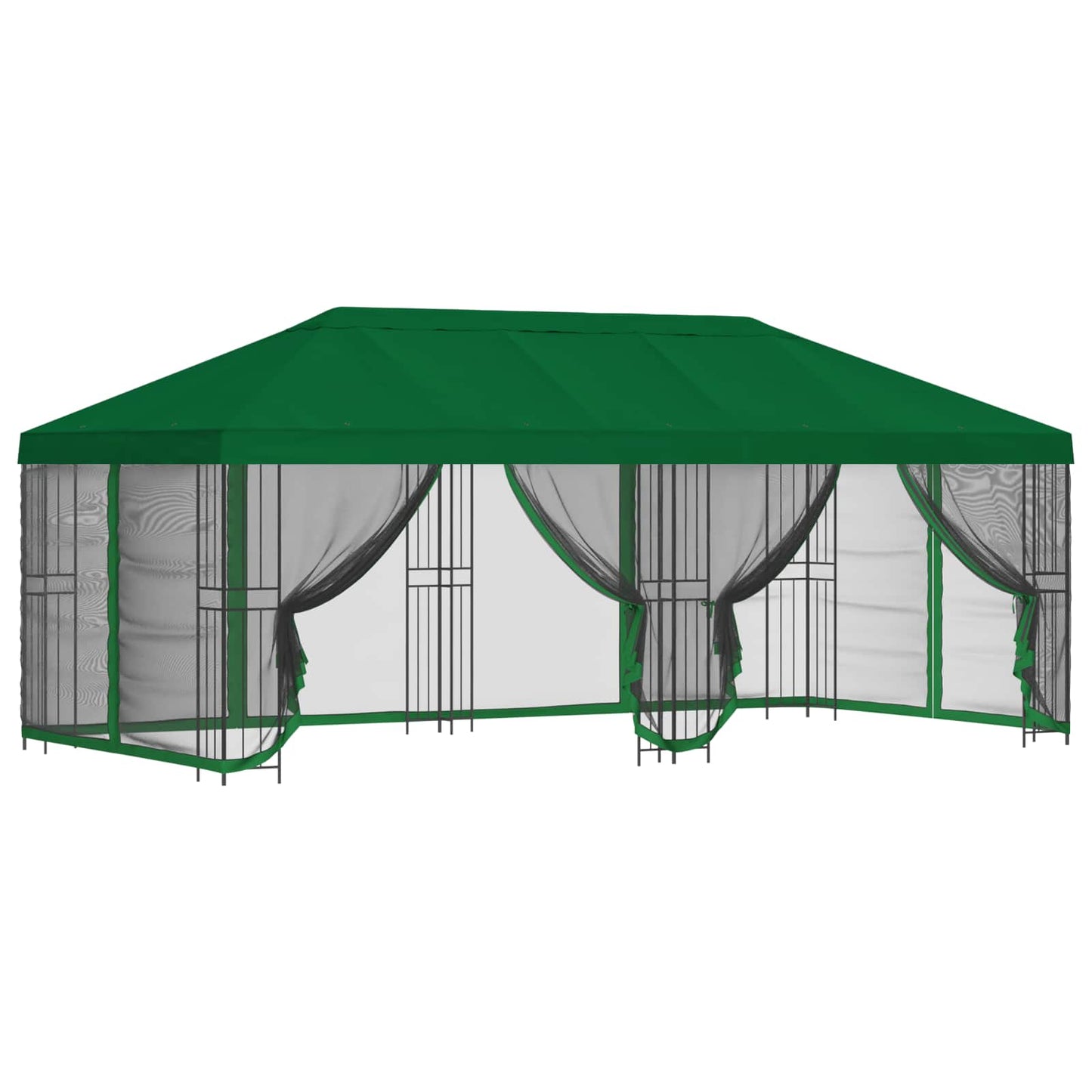 6 x 3 m Grün Polyester und Stahl 190 gsm