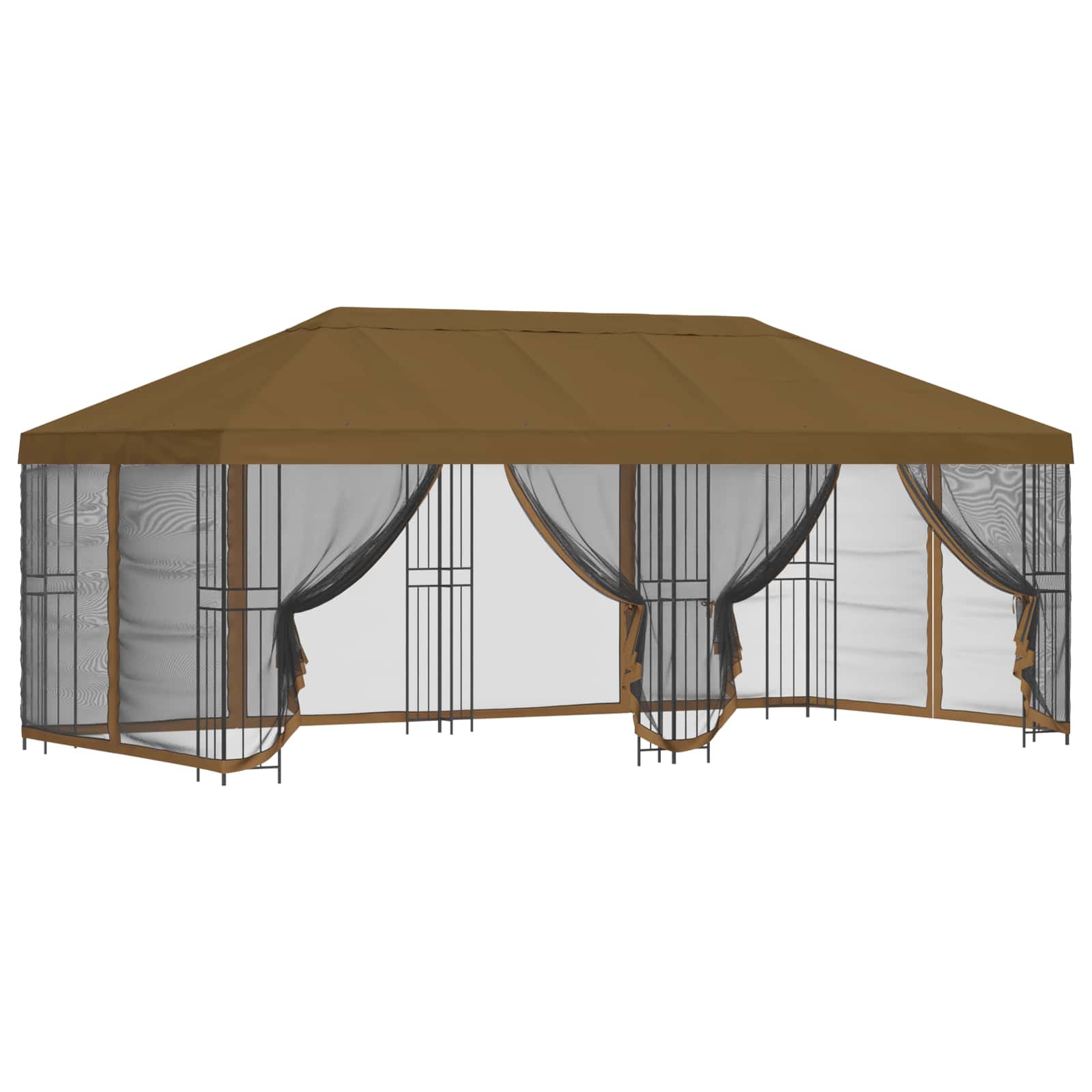 6 x 3 m Taupe Polyester und Stahl 190