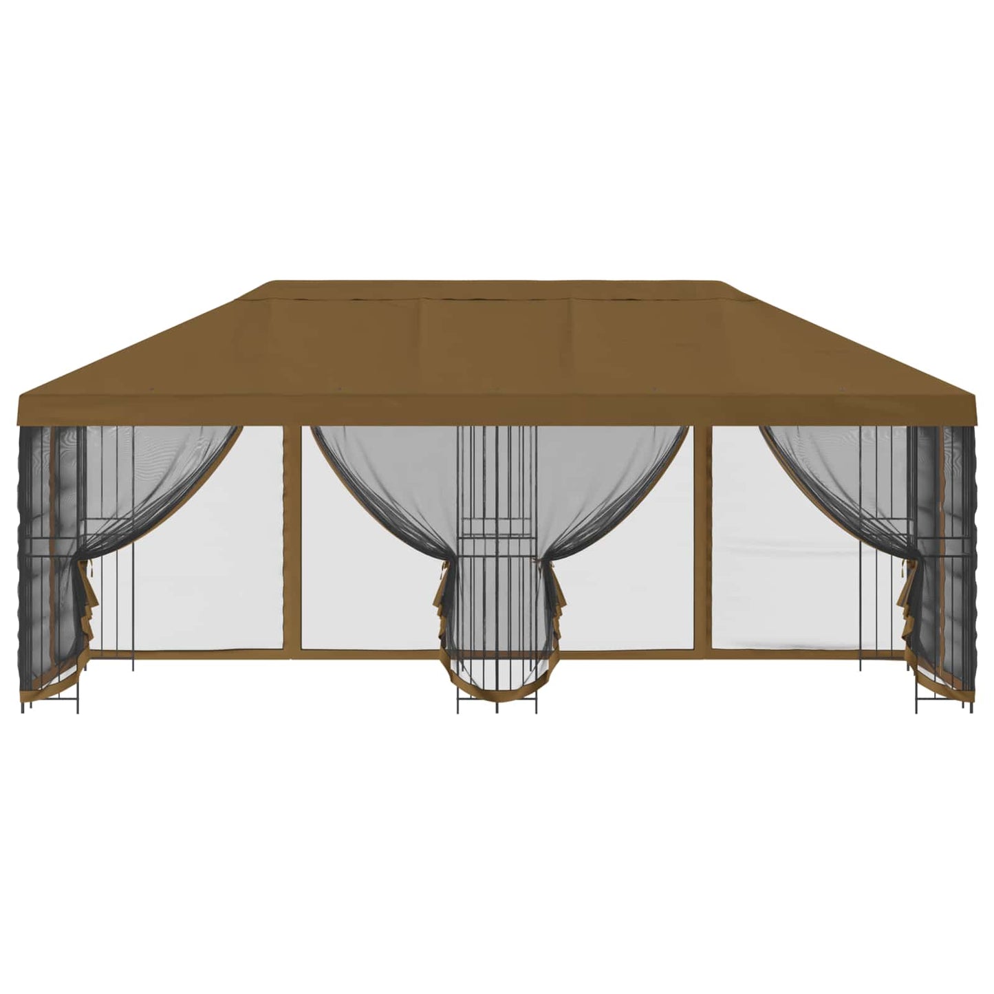 6 x 3 m Taupe Polyester und Stahl 190