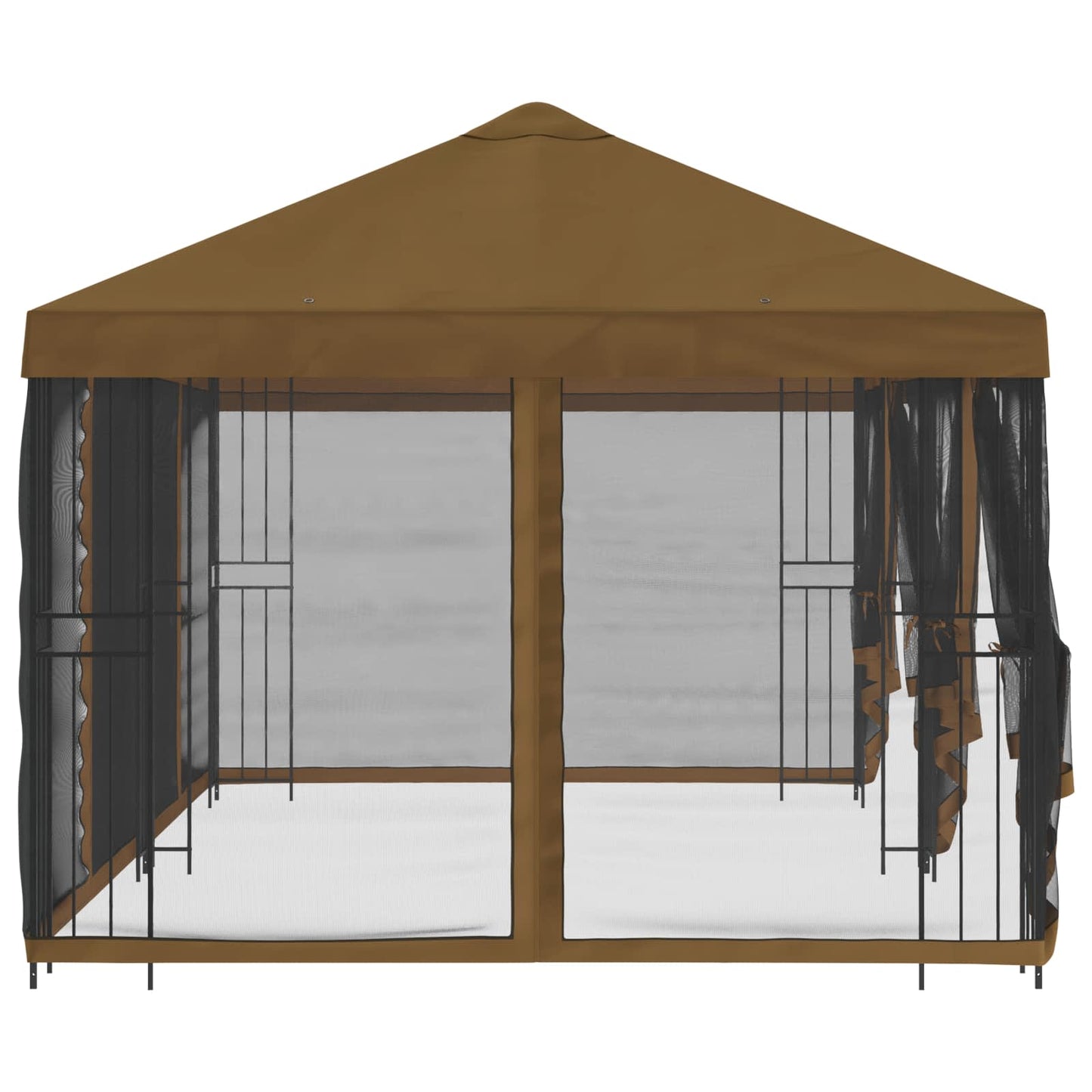 6 x 3 m Taupe Polyester und Stahl 190