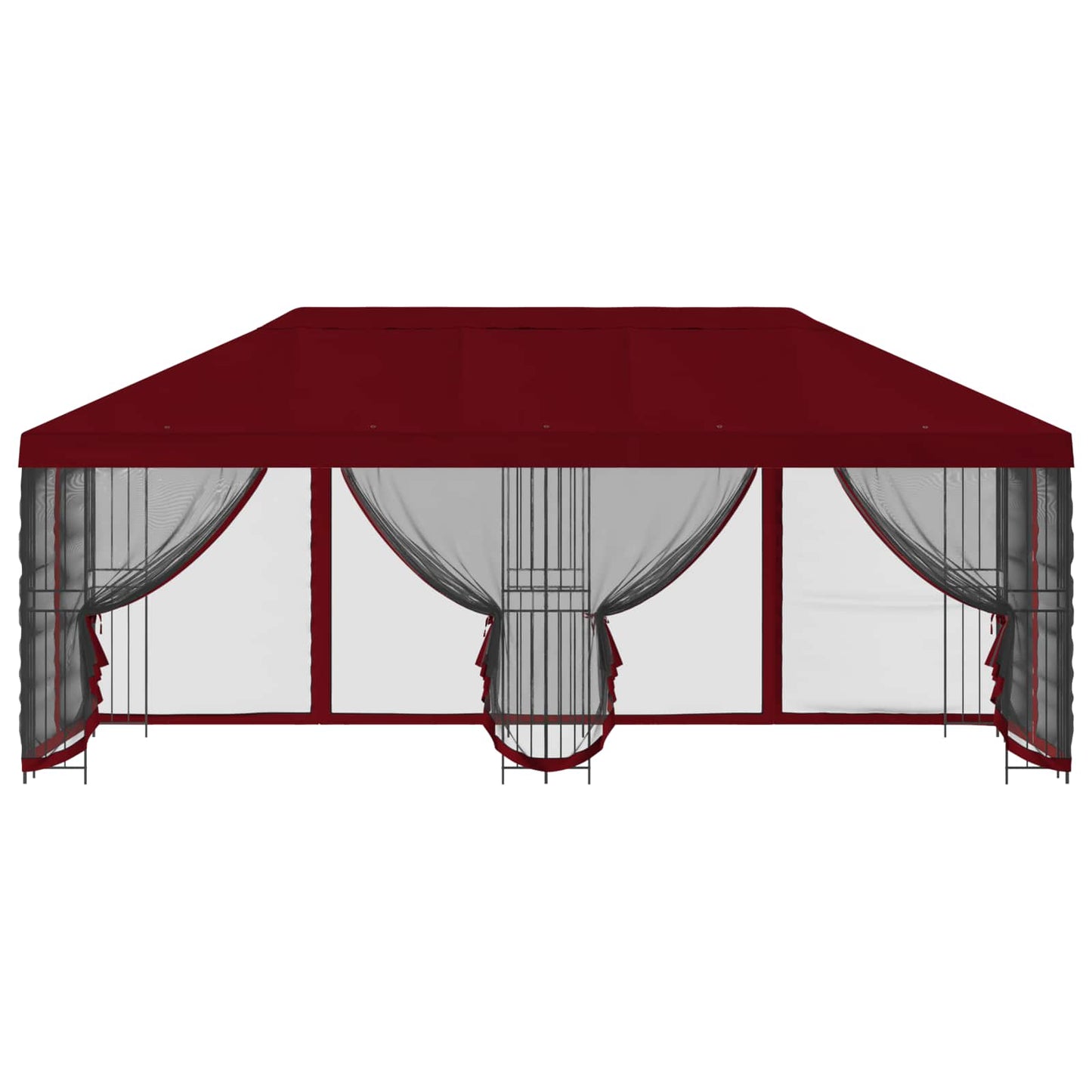 6 x 3 m Bordeauxrot Polyester und Stahl 190