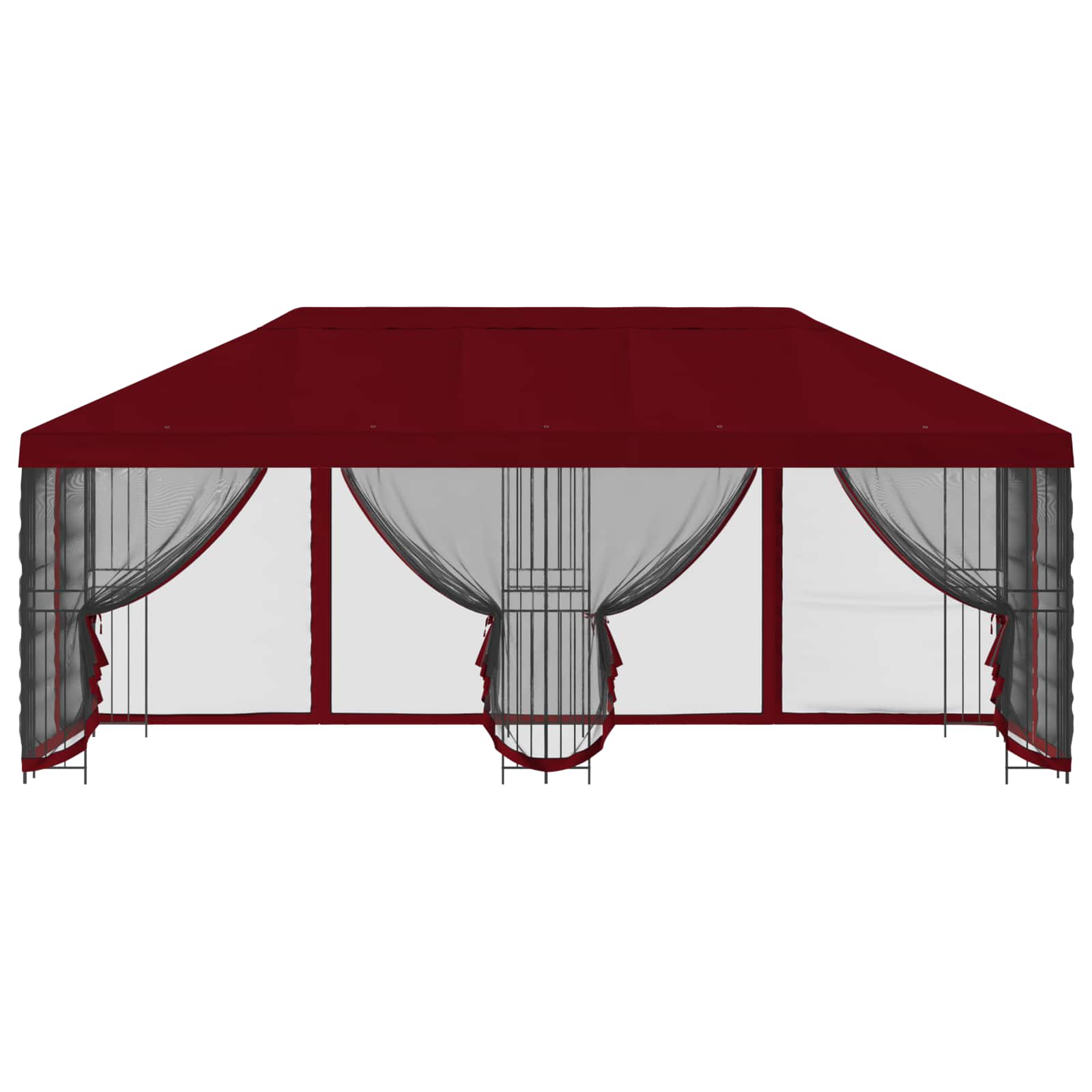 6 x 3 m Bordeauxrot Polyester und Stahl 190