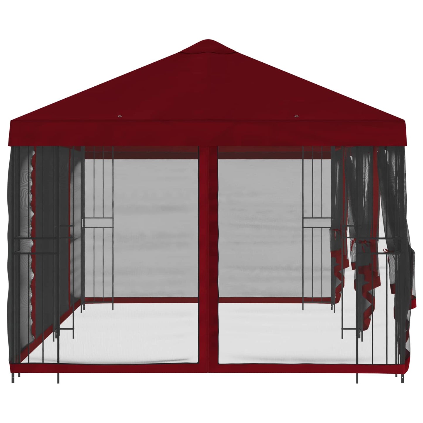 6 x 3 m Bordeauxrot Polyester und Stahl 190