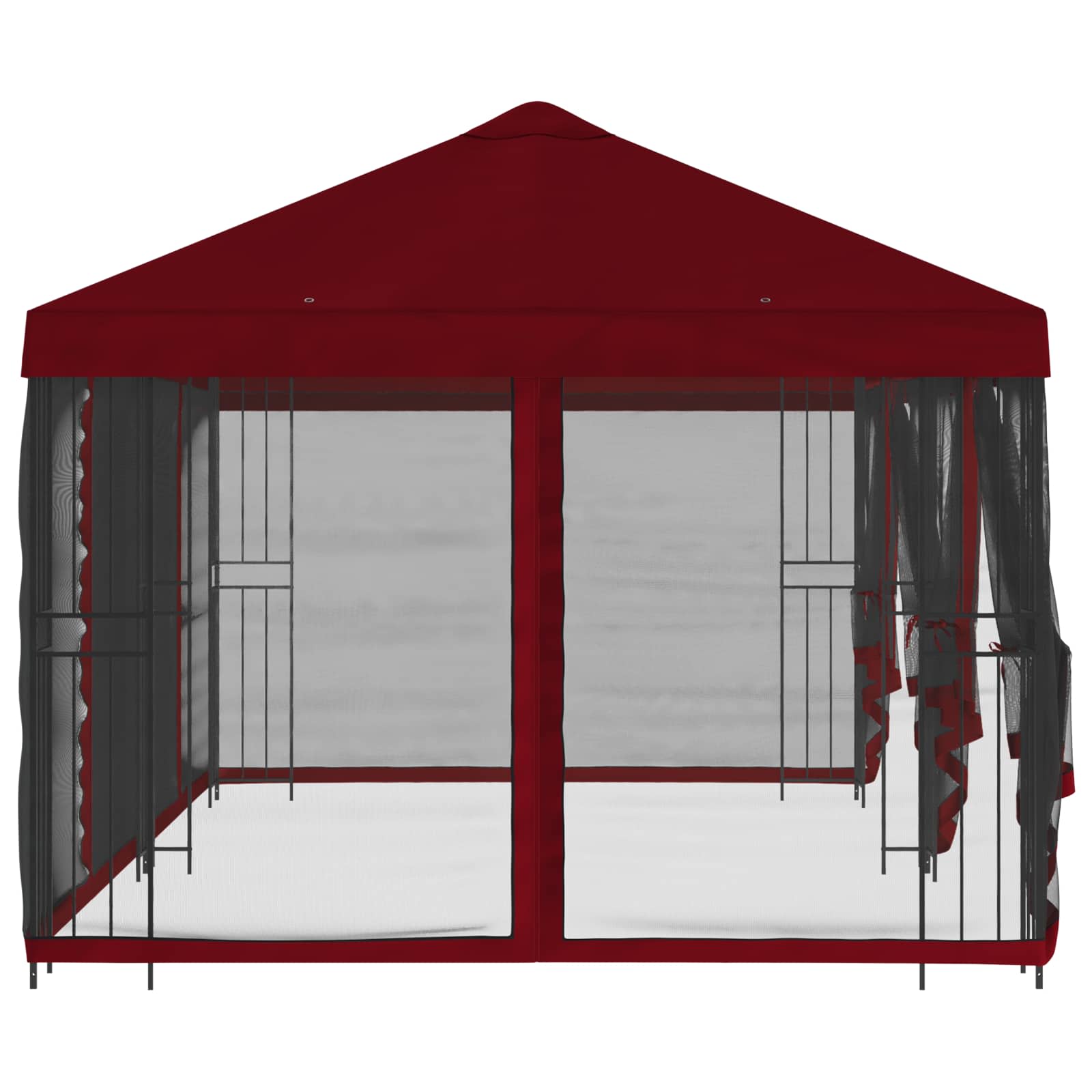 6 x 3 m Bordeauxrot Polyester und Stahl 190