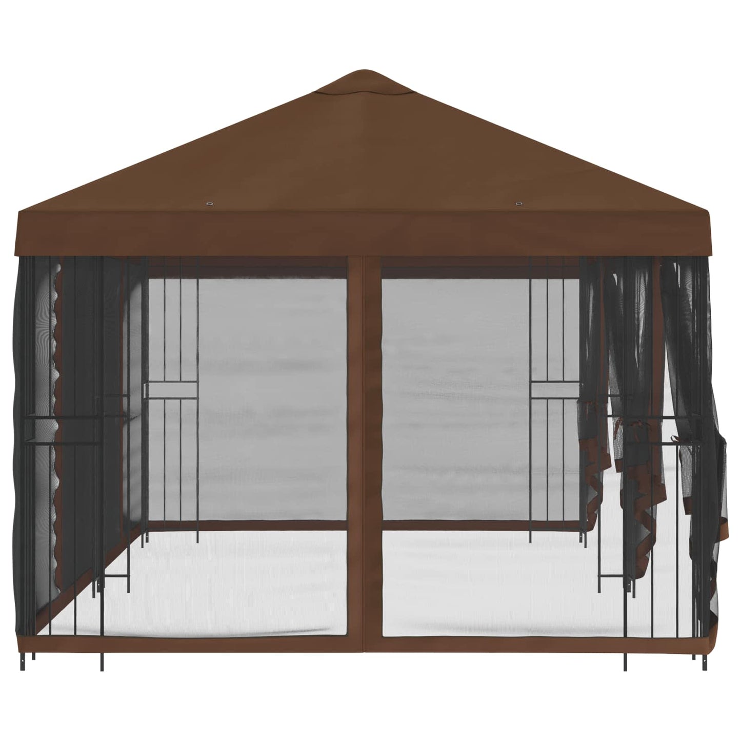 6 x 3 m Braun Polyester und Stahl 190