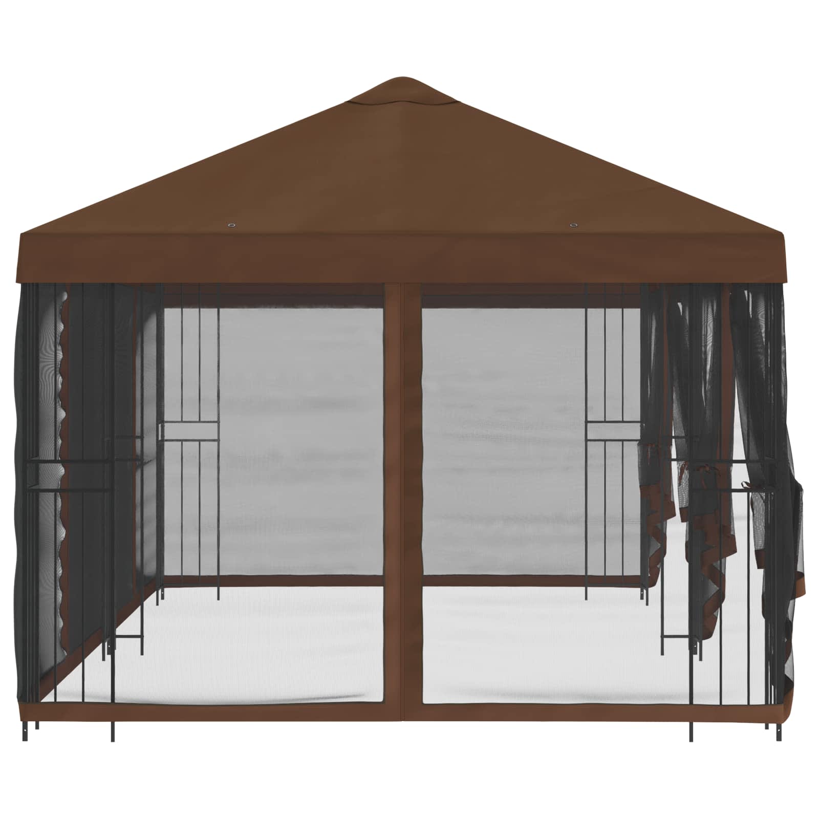 6 x 3 m Braun Polyester und Stahl 190