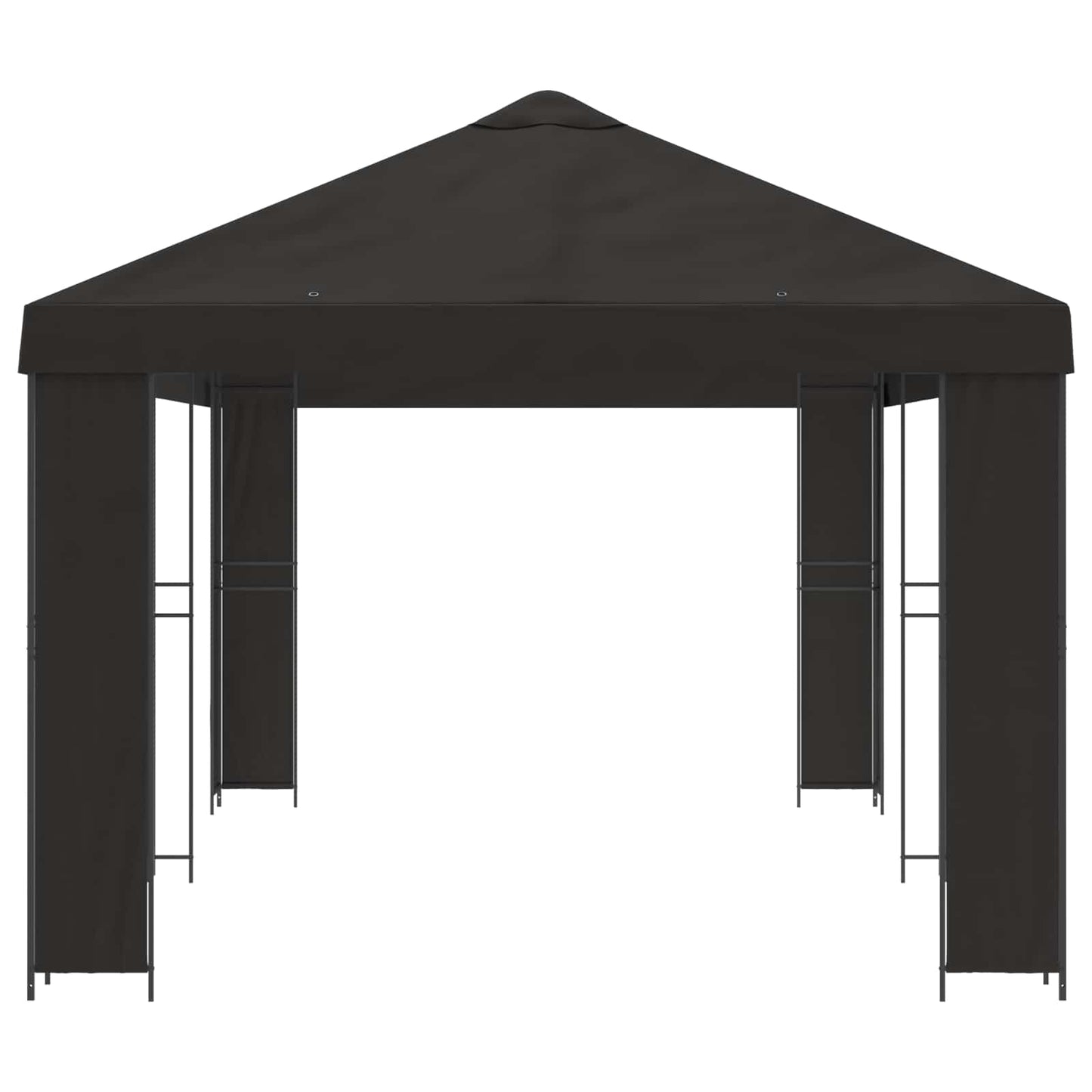 Garten Pavillon 6 x 3 m Anthrazit Polyester und Stahl 190