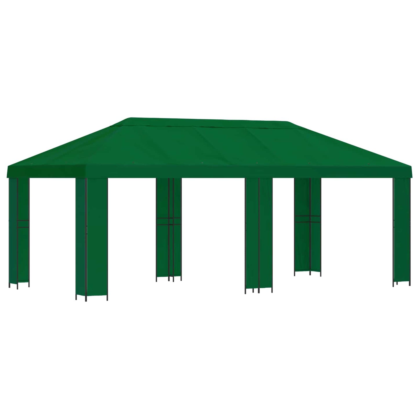 Garten Pavillon 6 x 3 m Grün Polyester und Stahl 190 gsm