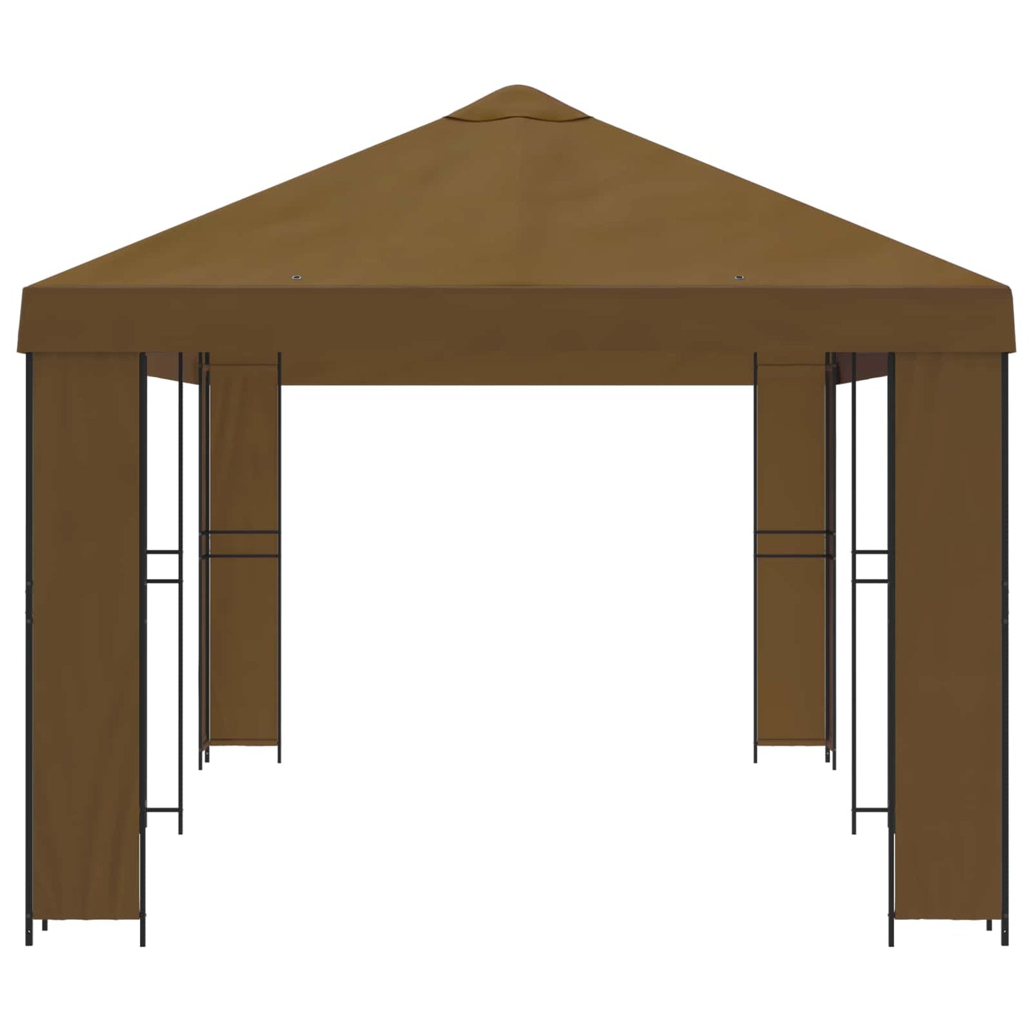 Garten Pavillon 6 x 3 m Taupe Polyester und Stahl 190