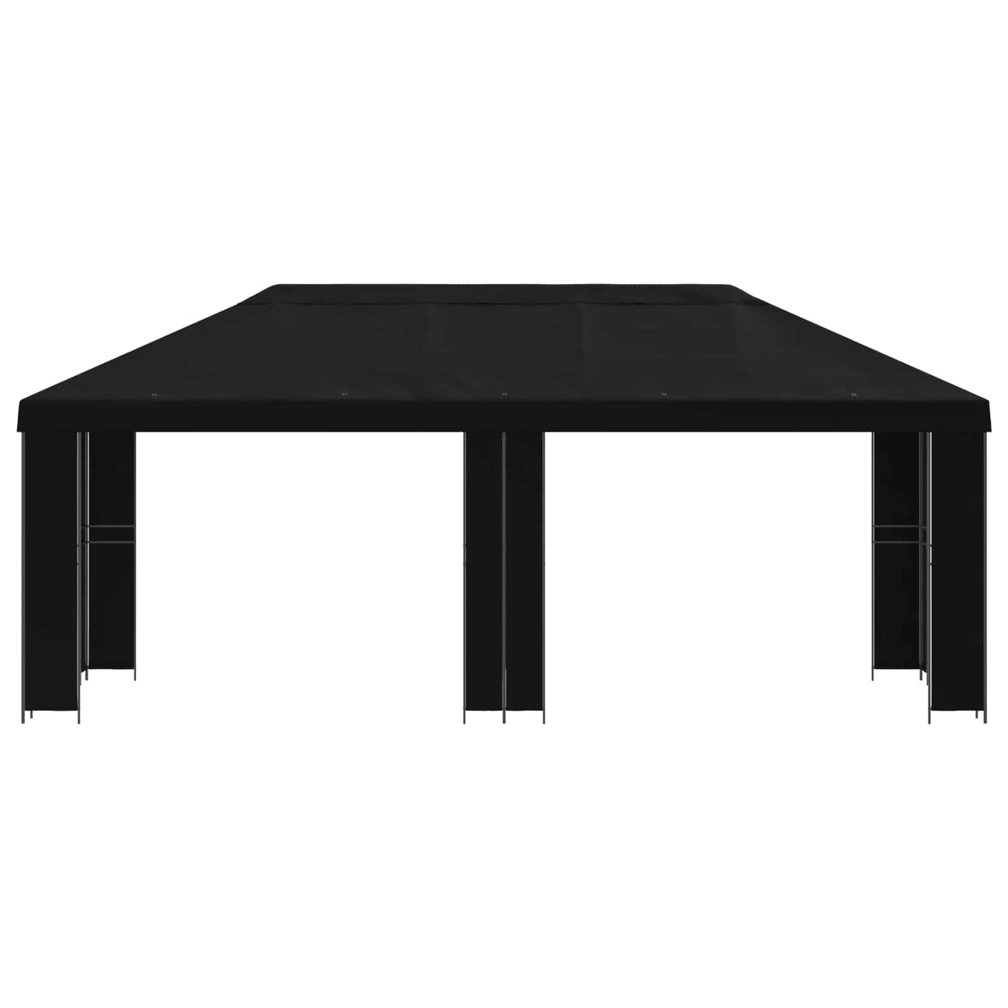 Garten Pavillon 6 x 3 m Schwarz Polyester und Stahl 190