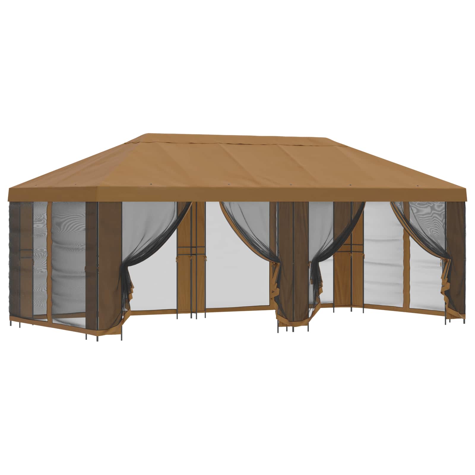 6 x 3 m Beige Polyester und Stahl 190