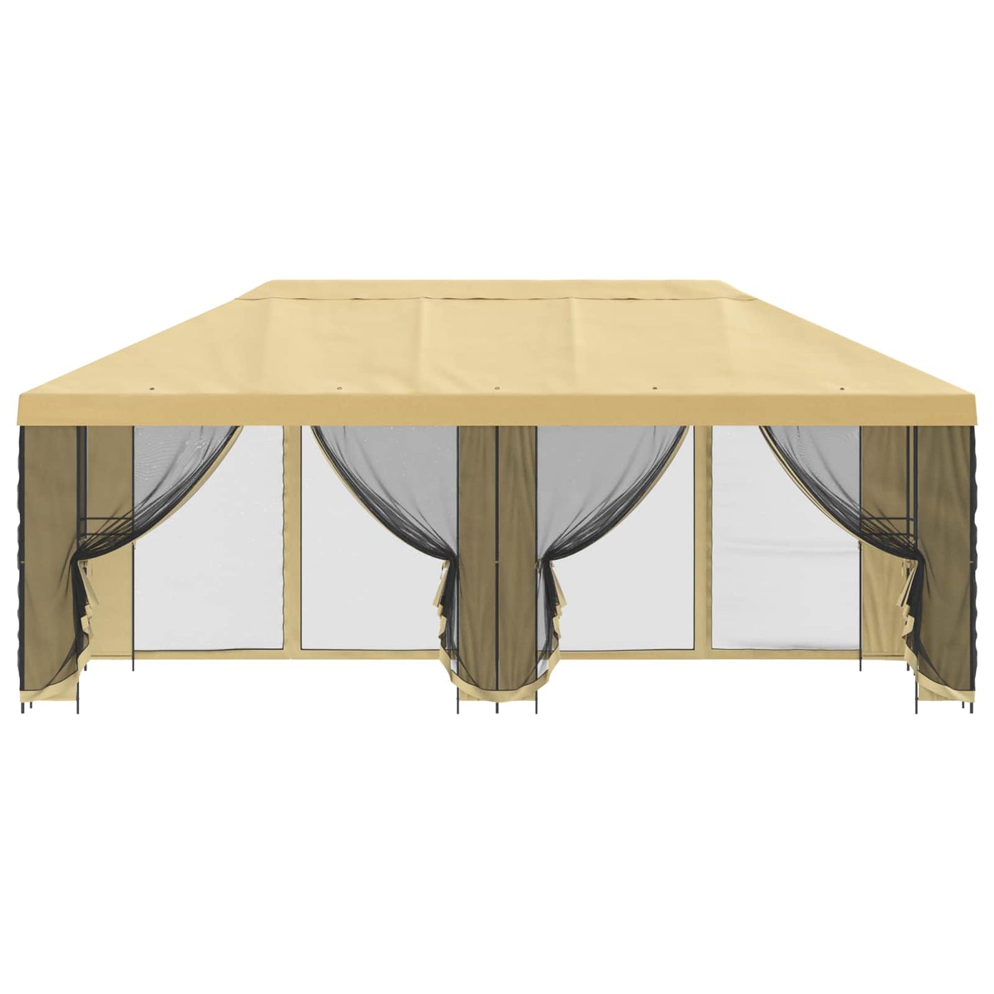 Garten Pavillon mit Seitenwänden 6 x 3 m Creme