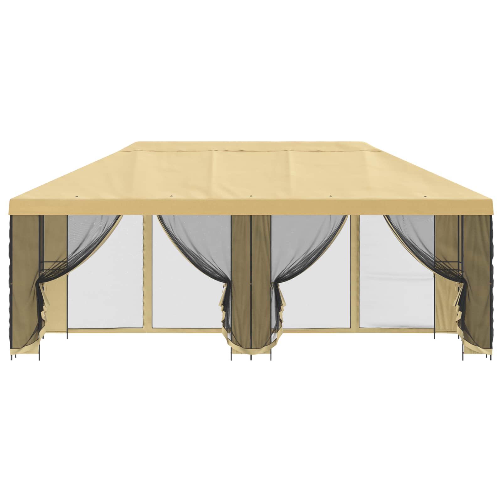 Garten Pavillon mit Seitenwänden 6 x 3 m Creme