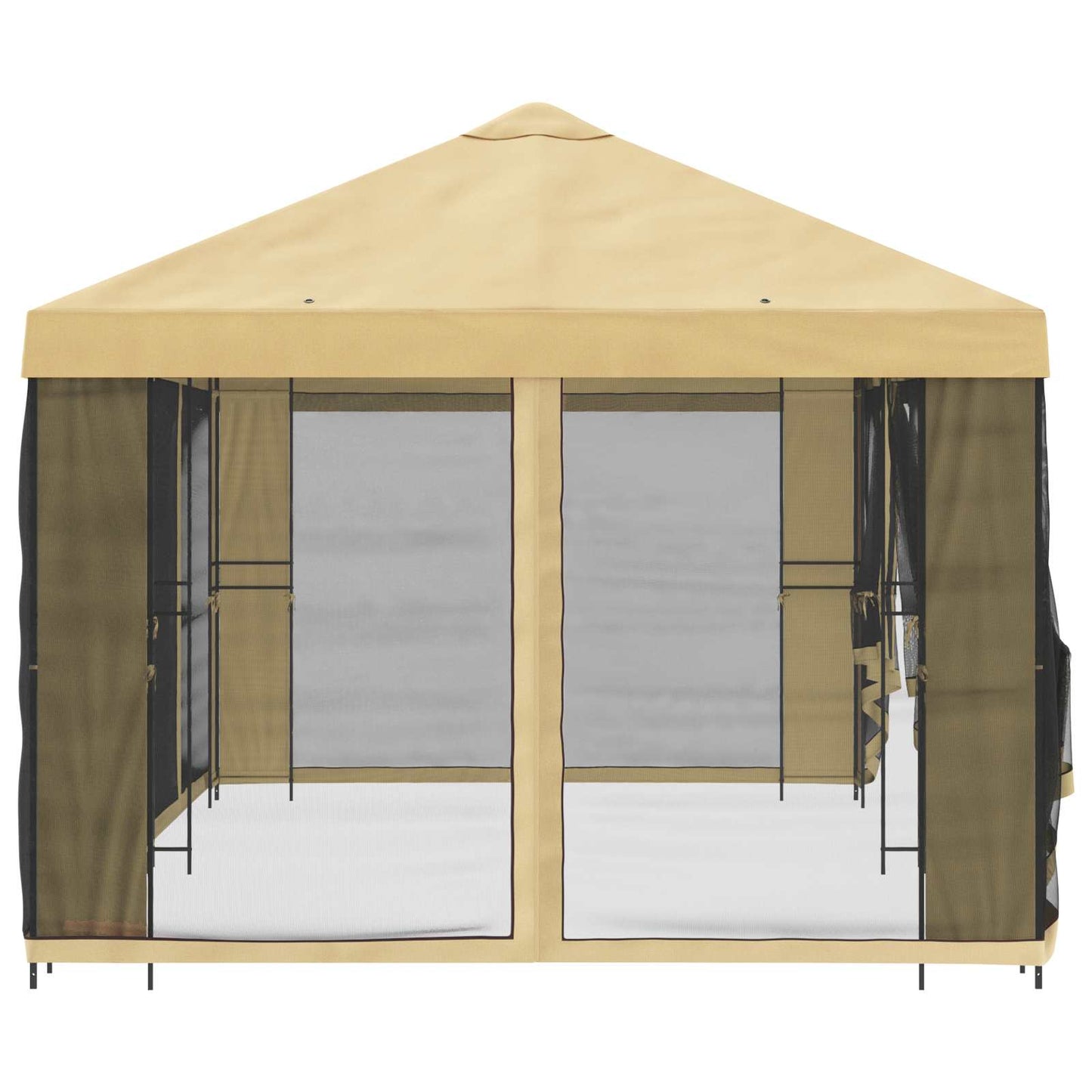 Garten Pavillon mit Seitenwänden 6 x 3 m Creme