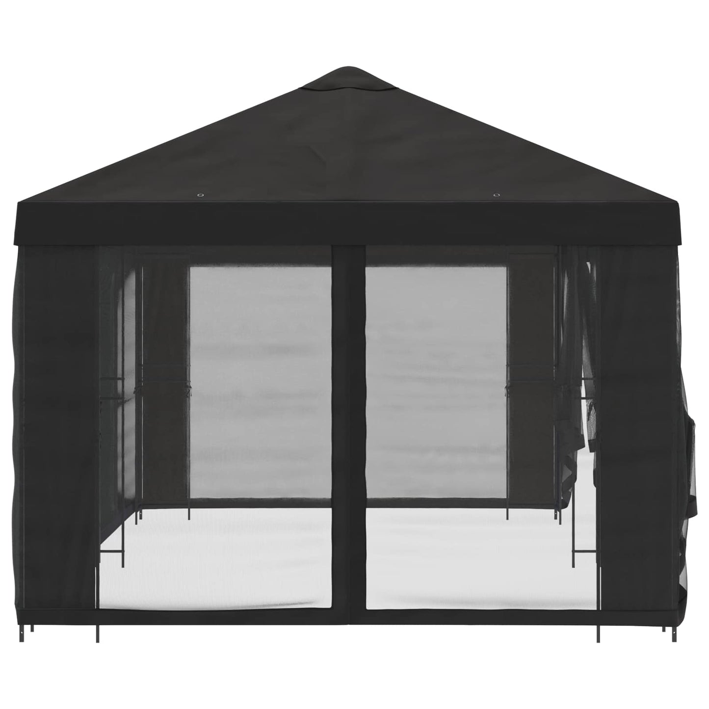 Garten Pavillon mit Seitenwänden 6 x 3 m Anthrazit