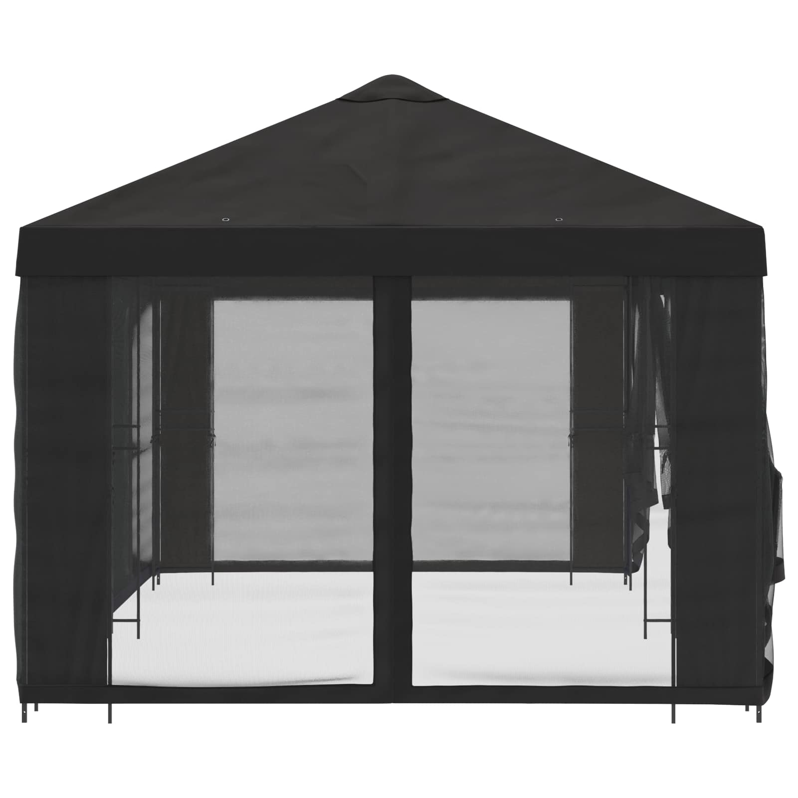 Garten Pavillon mit Seitenwänden 6 x 3 m Anthrazit