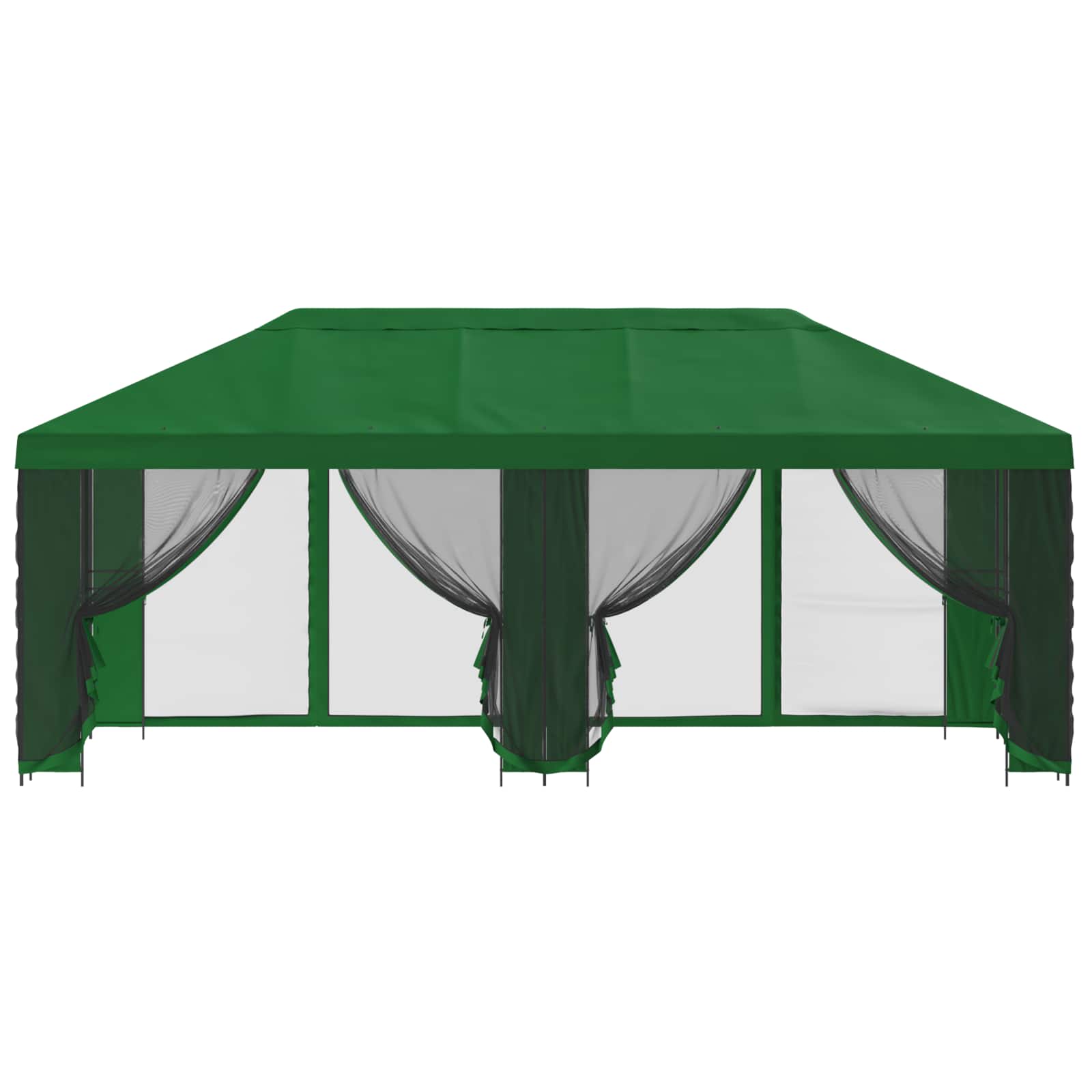 Garten Pavillon mit Seitenwänden 6 x 3 m Grün