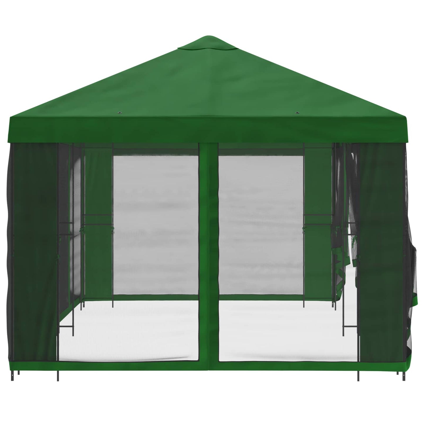 Garten Pavillon mit Seitenwänden 6 x 3 m Grün