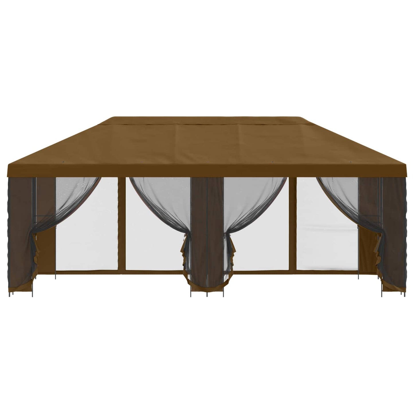 6 x 3 m Taupe Polyester und Stahl 190