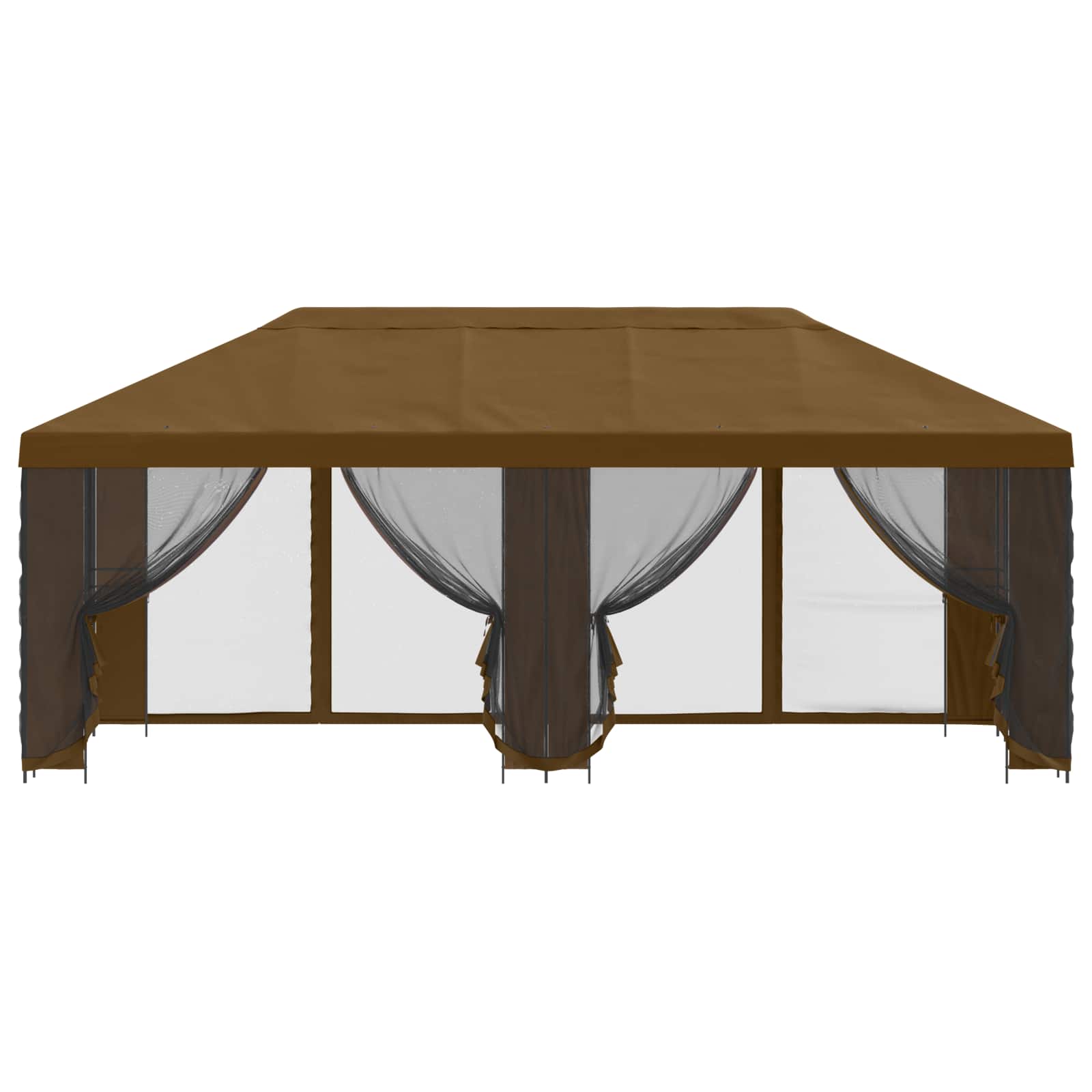 6 x 3 m Taupe Polyester und Stahl 190